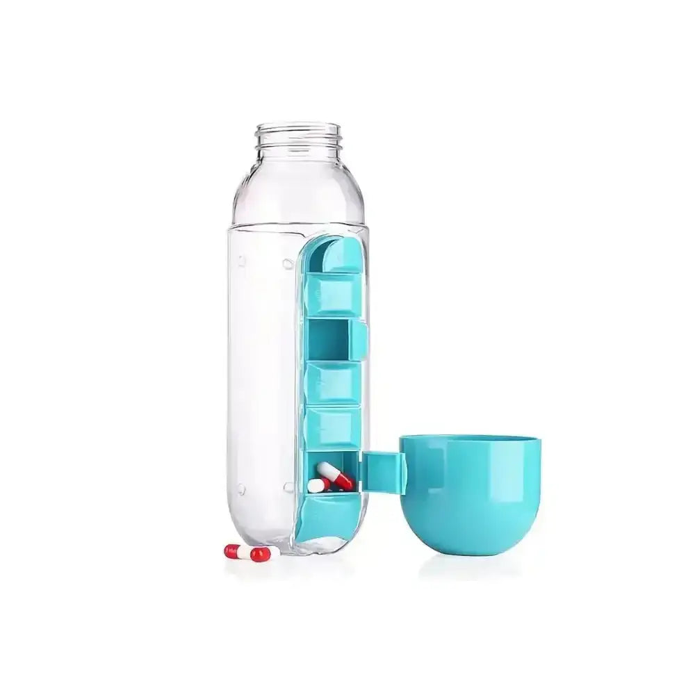 PHARMAZONE - Pharmazone Pill & Vitamin Organizer With Water Bottle 600ml - Pharmazone - 