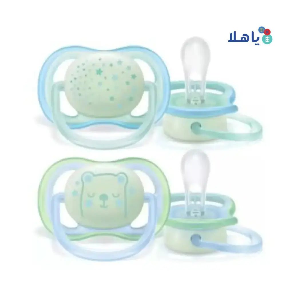 Philips Avent - Avent Ultra Air Soother Glow 0 - 6m 2Pcs Boy - F376/11(PA214) - Pharmazone - 