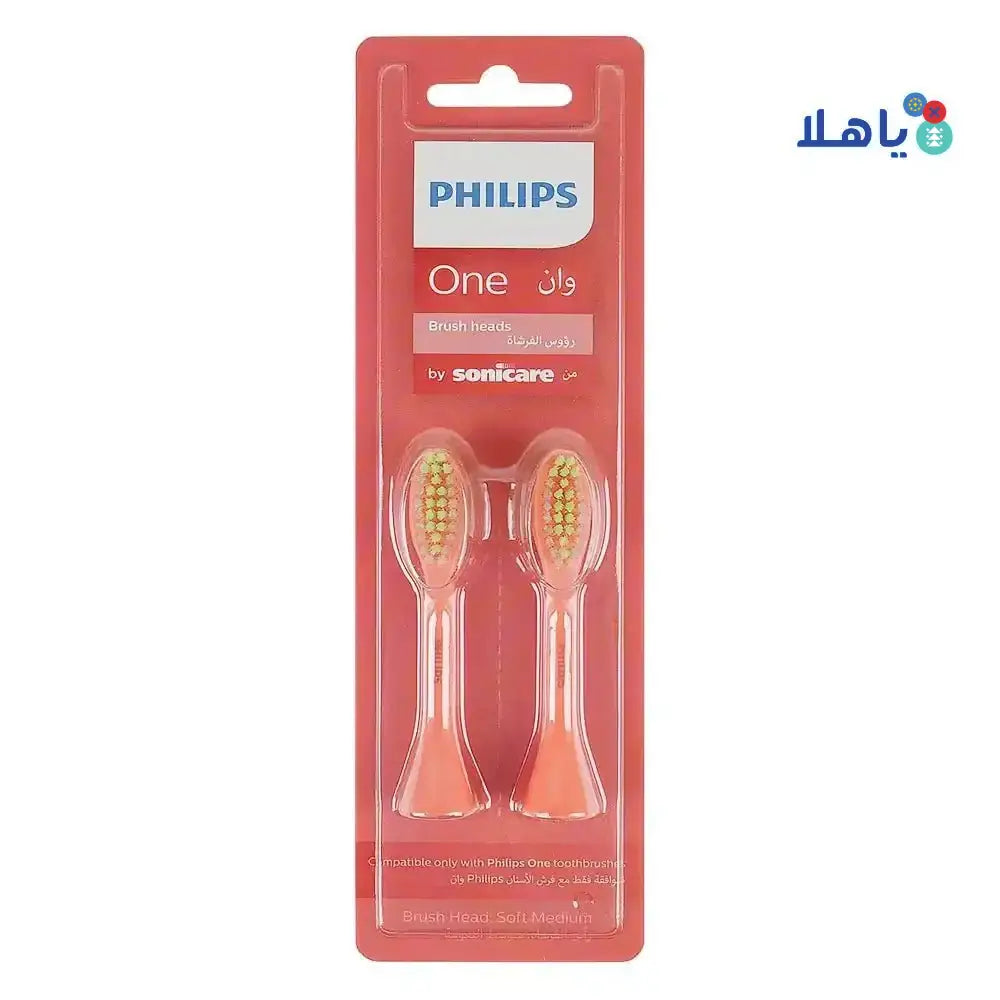 PHILIPS SONICARE - Philips Sonicare One Brush Heads 2pcs Miami Coral BH1022/01 - Pharmazone - 