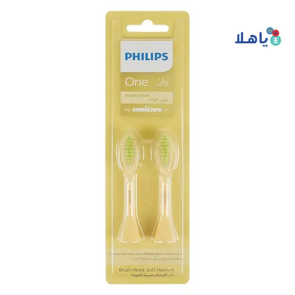 PHILIPS SONICARE - Philips Sonicare One Brush Heads 2pcs Yellow BH1022/02 - Pharmazone - 