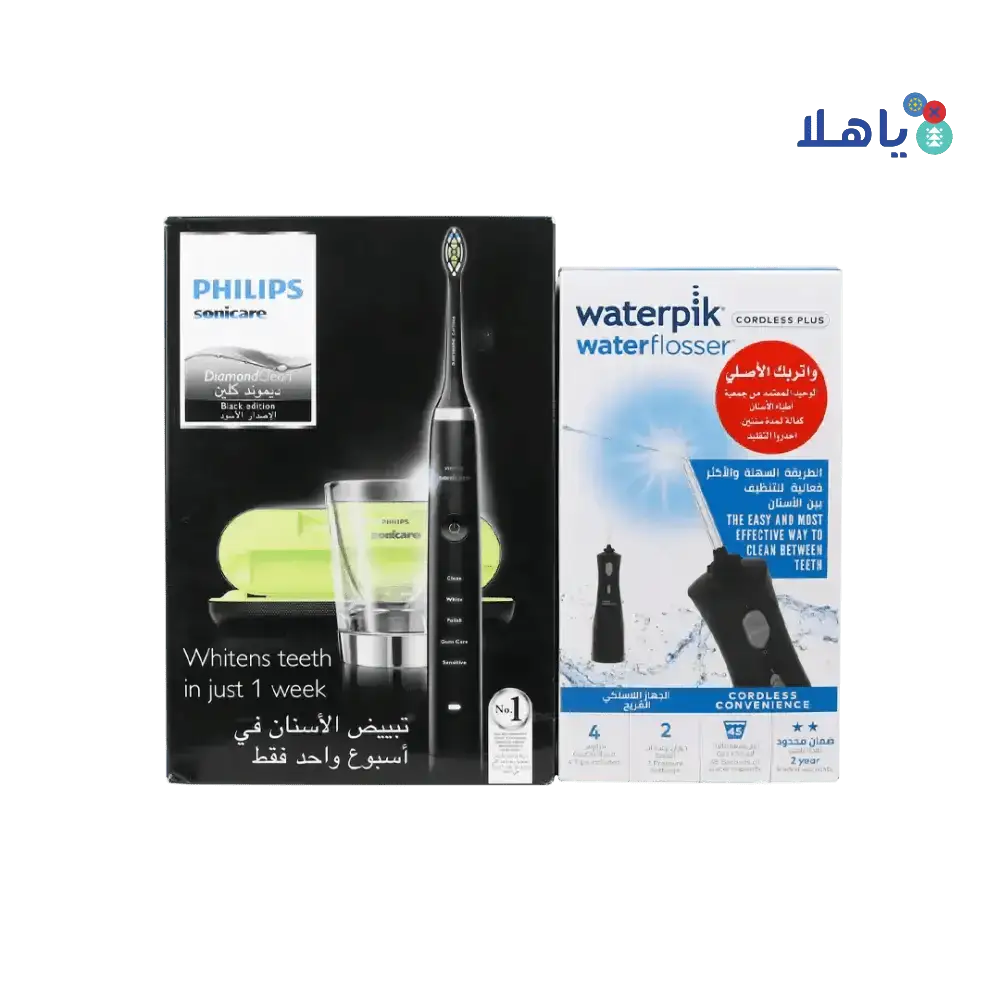 PHILIPS SONICARE - Philips Sonicarecare Diamond Clean - Black HX935204 + Waterpik Water Flosser - Set - Pharmazone - 