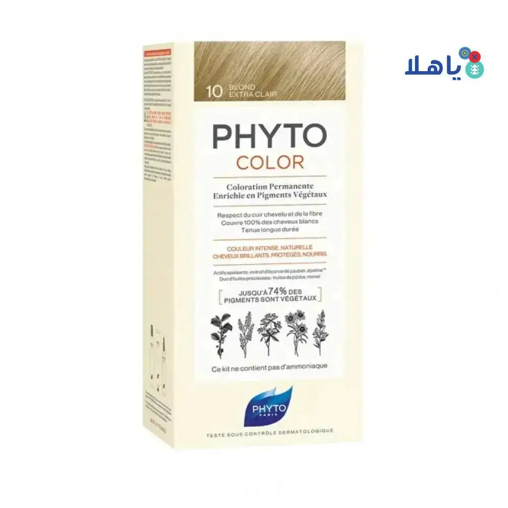 Phyto Dye - Phyto Permanent Hair Color NO.10 - Blond Extra Clear - Pharmazone - 