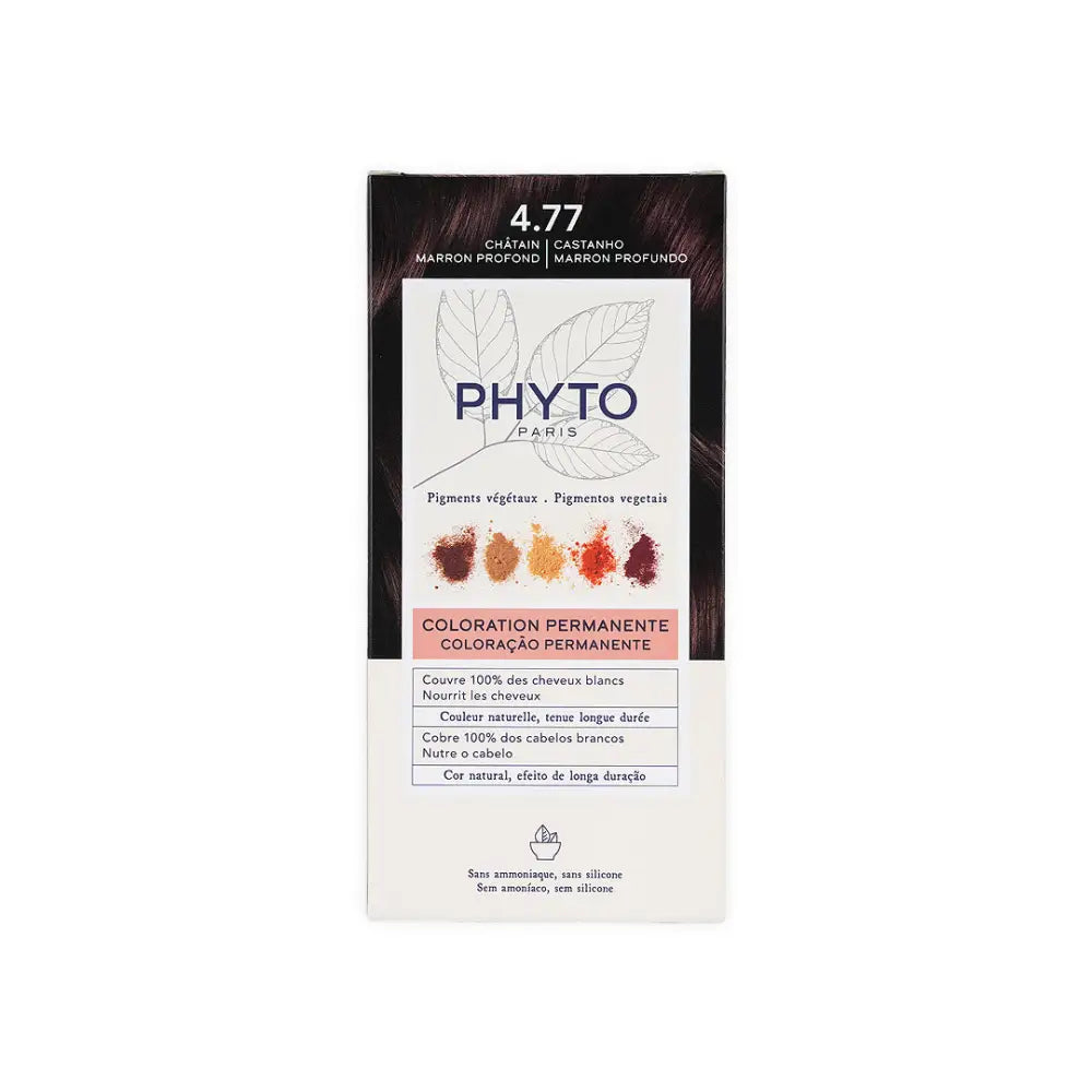 Phyto Permanent Hair Color NO.4.77 - Intense Chestnut Brown