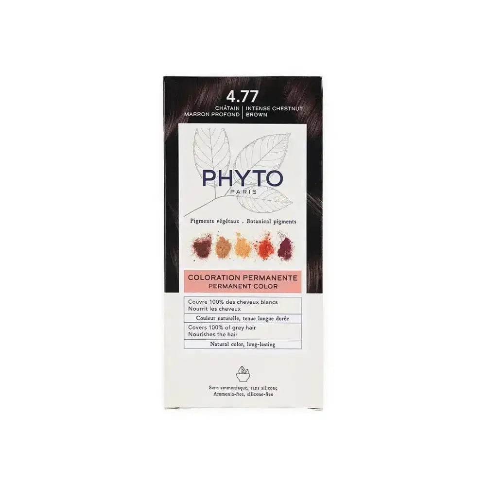 Phyto Dye - Phyto Permanent Hair Color NO.4.77 - Intense Chestnut Brown - Pharmazone - 