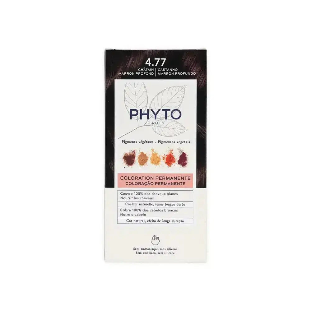 Phyto Dye - Phyto Permanent Hair Color NO.4.77 - Intense Chestnut Brown - Pharmazone - 