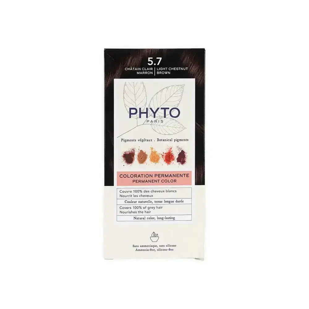 Phyto Dye - Phyto Permanent Hair Color NO. 5.7 - Light Chestnut Brown - Pharmazone - 