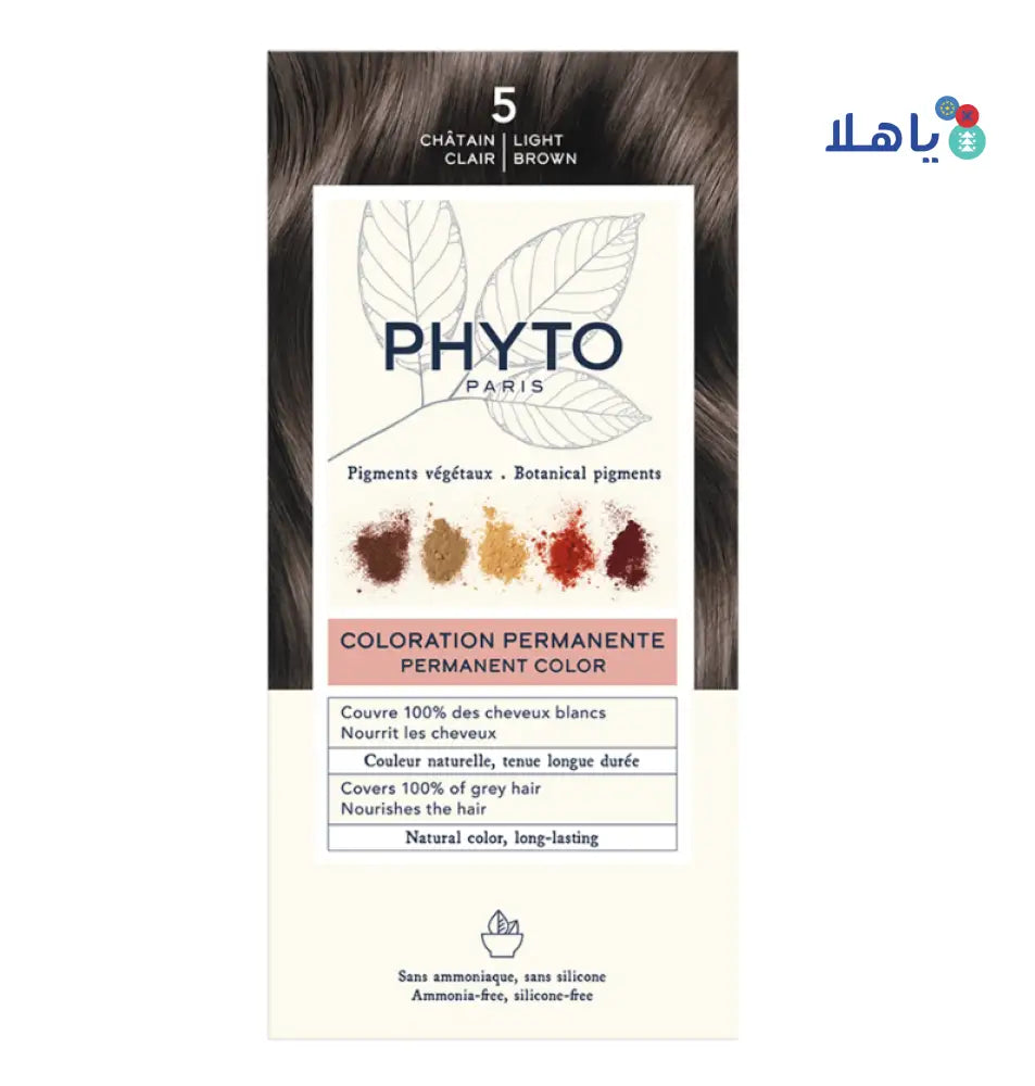 Phyto Permanent Hair Color NO.5 - Light Brown