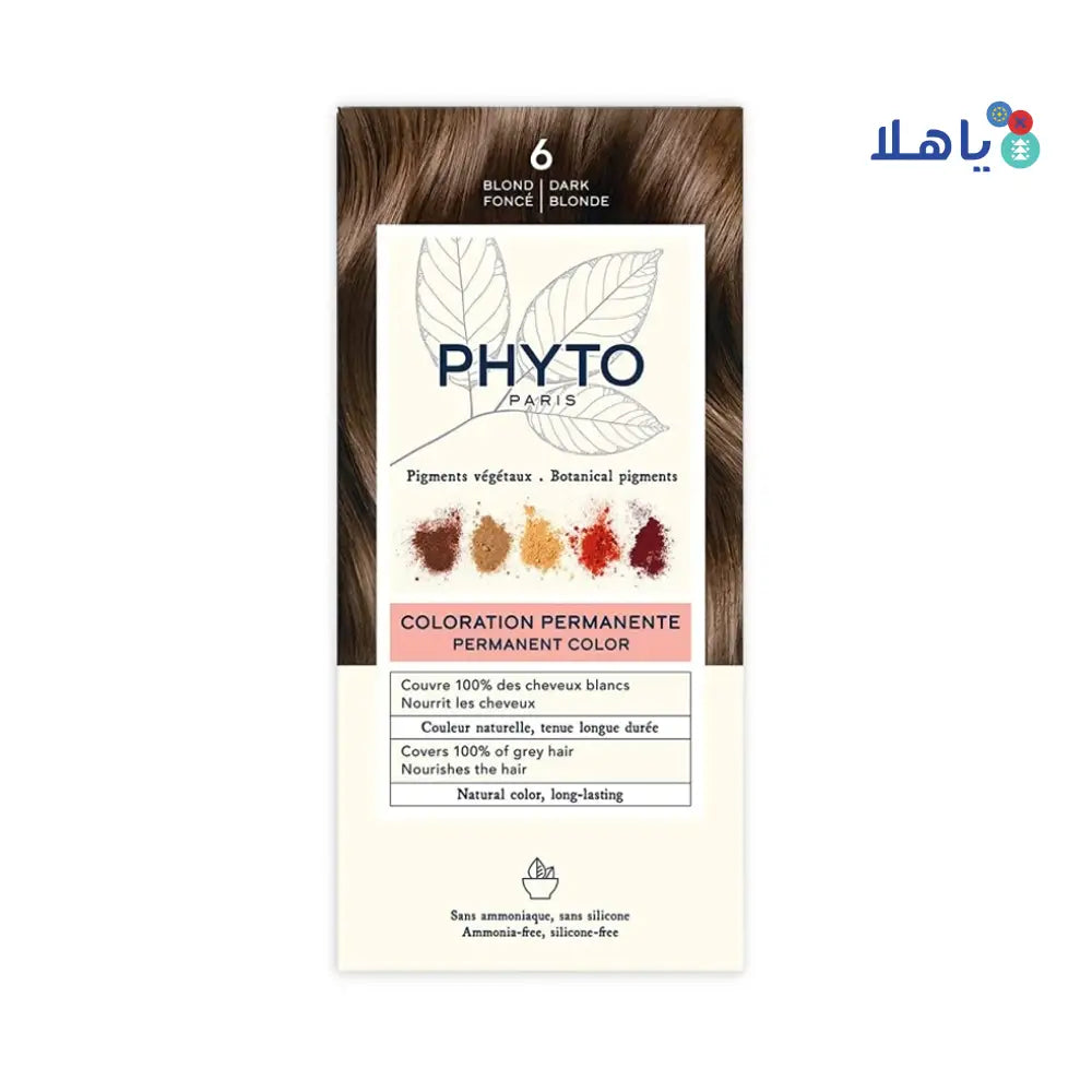 Phyto Permanent Hair Color NO. 6 - Dark Blonde