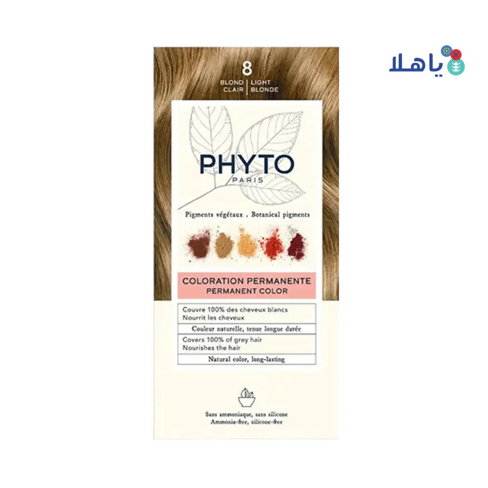 Phyto Permanent Hair Color NO. 8 - Light Blonde