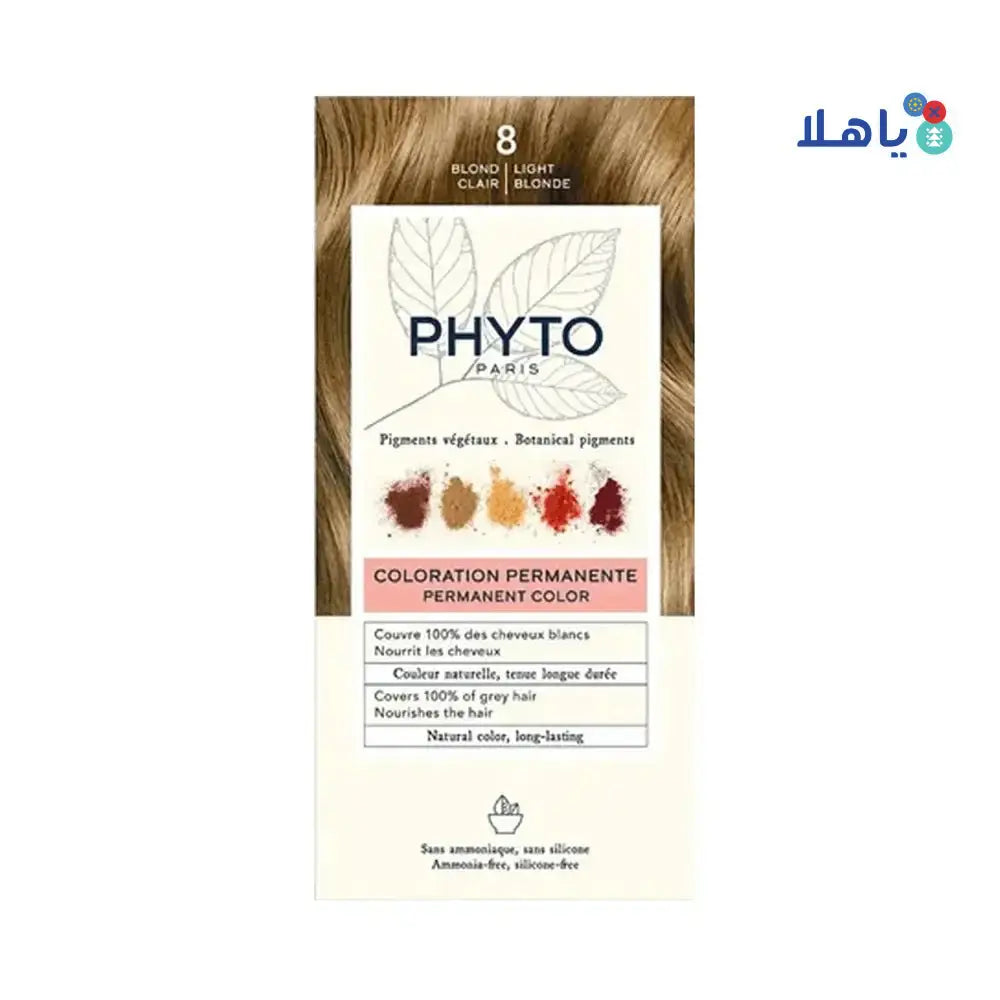 Phyto Dye - Phyto Permanent Hair Color NO. 8 - Light Blonde - Pharmazone - 