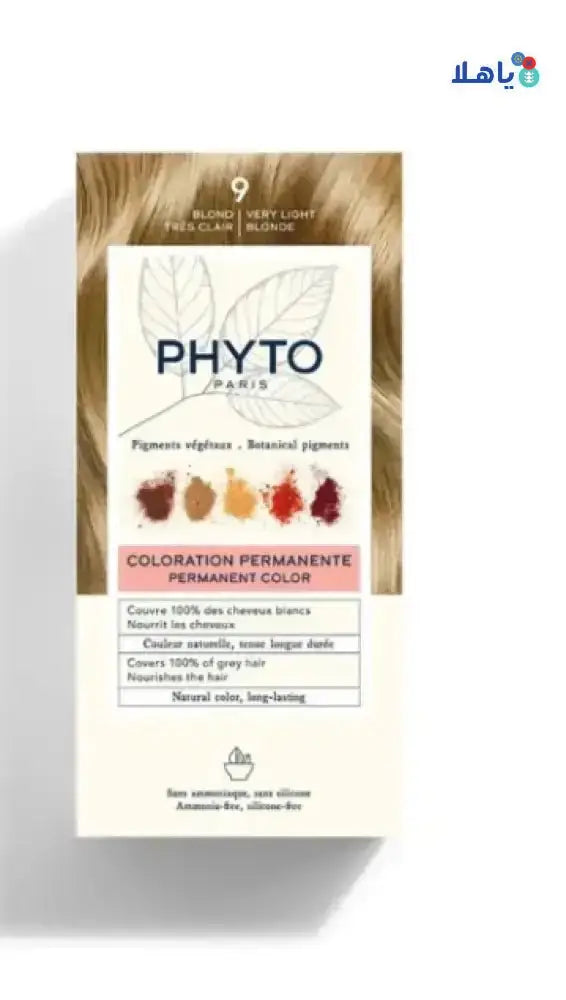 Phyto Dye - Phyto Permanent Hair Color NO.9 - Very Light Blonde - Pharmazone - 