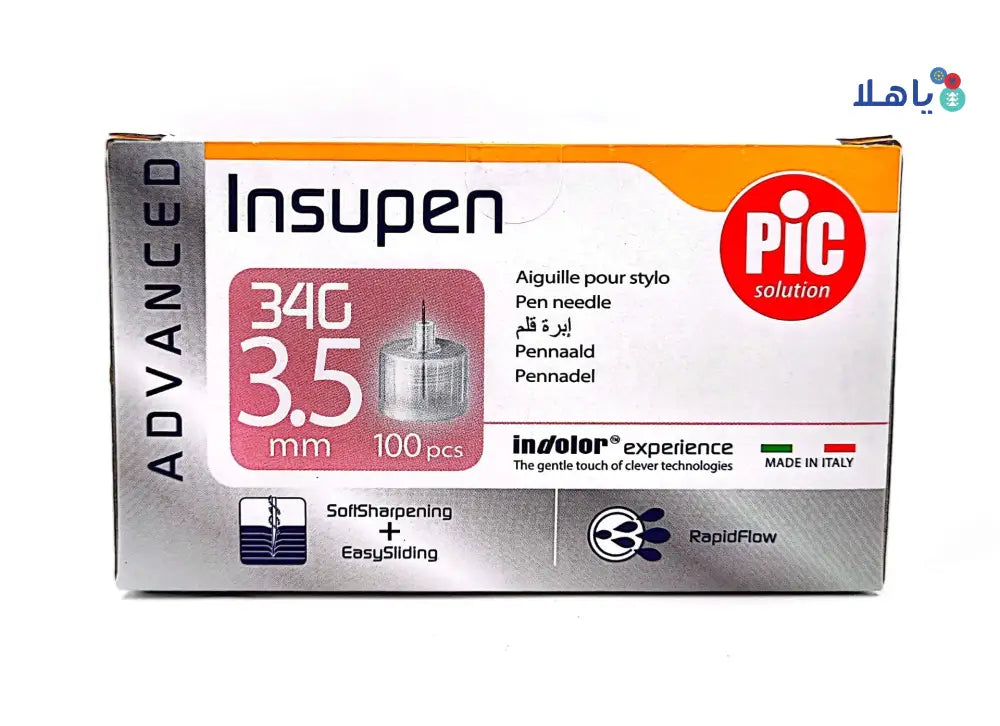 Pic Insupen Pen Needles 3.5mmx34G 100pcs