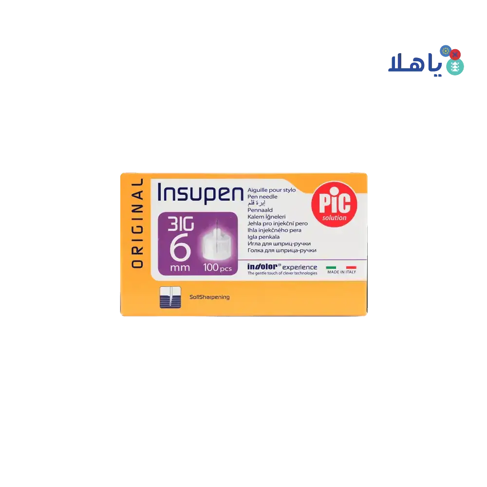 PIC - Pic Insupen Pen Needles 6mmx31G 100pcs - Pharmazone - 