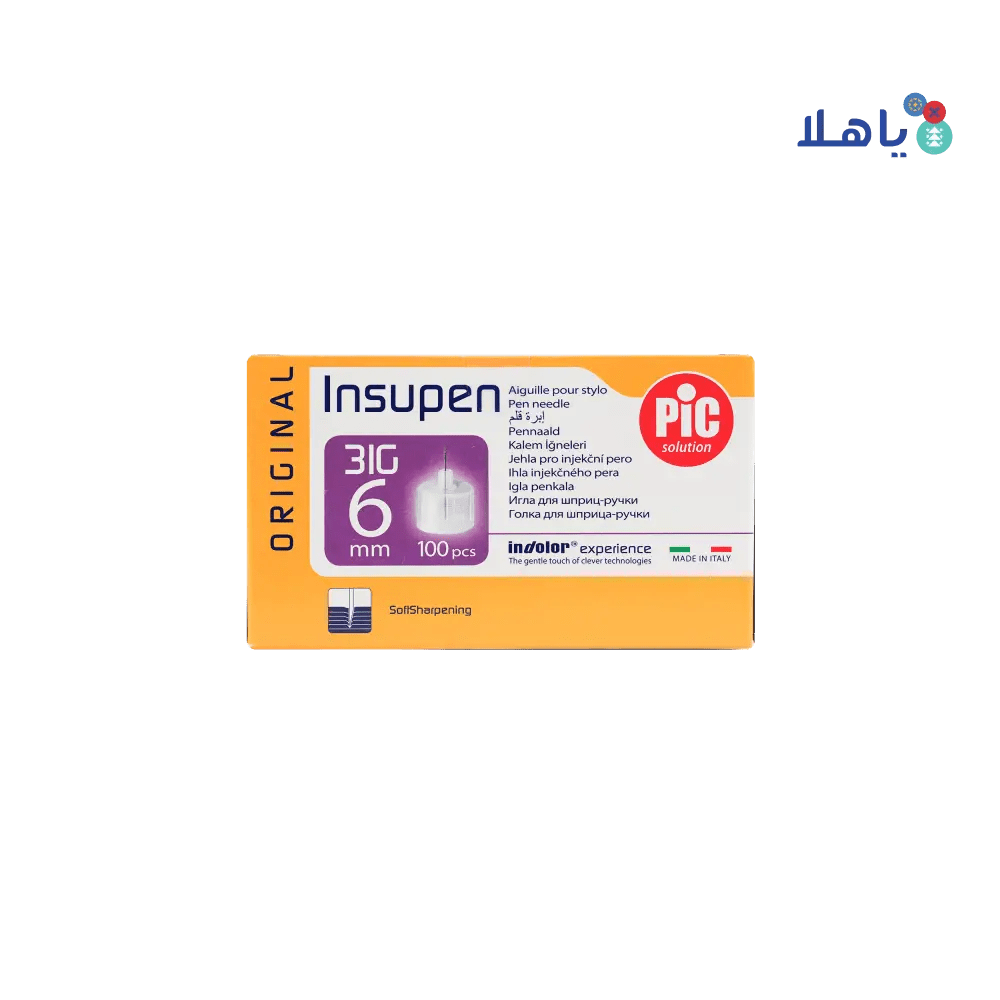 PIC - Pic Insupen Pen Needles 6mmx31G 100pcs - Pharmazone - 