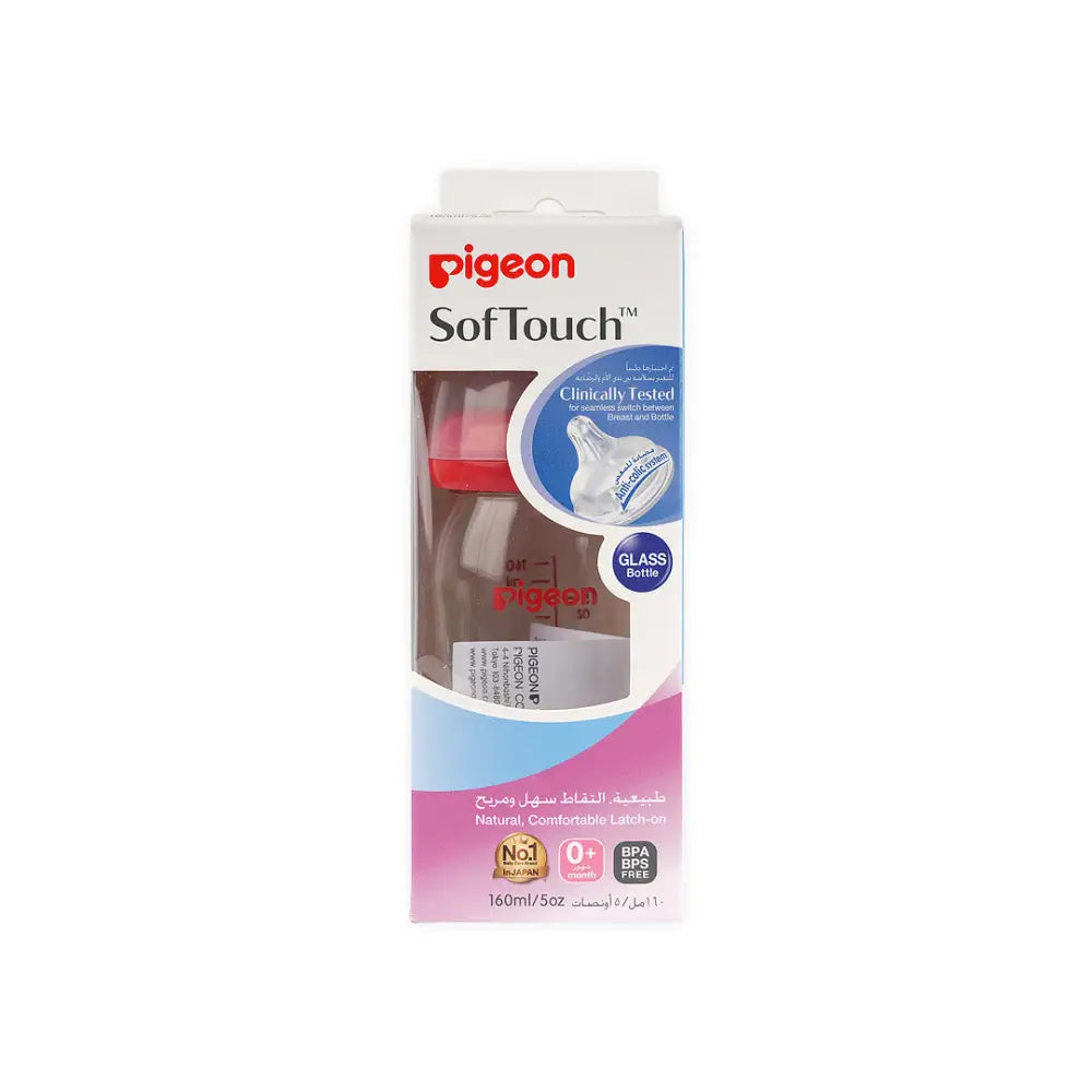 Pigeon Softouch Glass Bottle +0m 160ml-PA00487