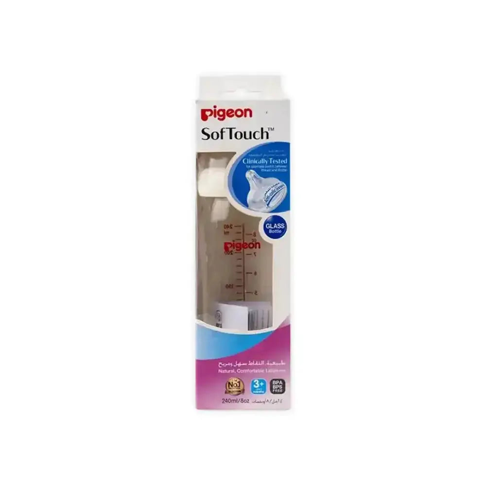 PIGEON - Pigeon Softouch Glass Bottle +3m 240ml - PA00488 - Pharmazone - 