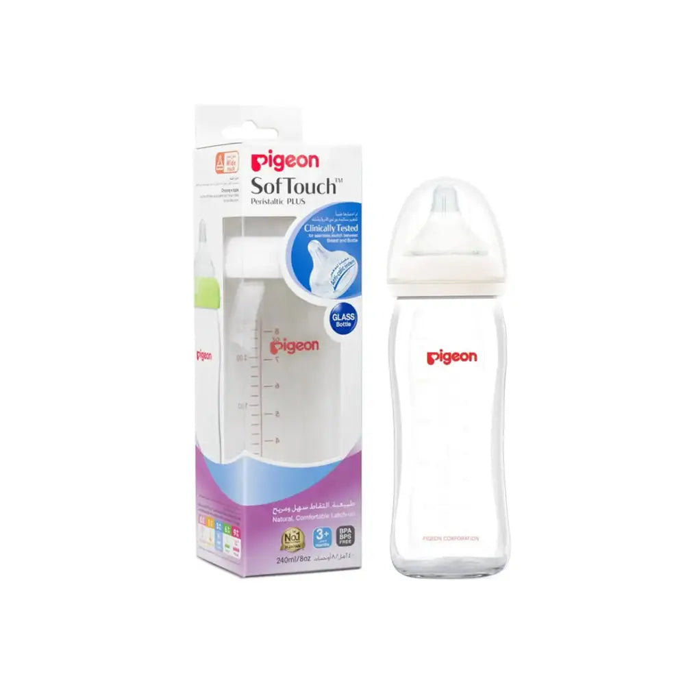 Pigeon Softouch Glass Bottle +3m 240ml-PA00488