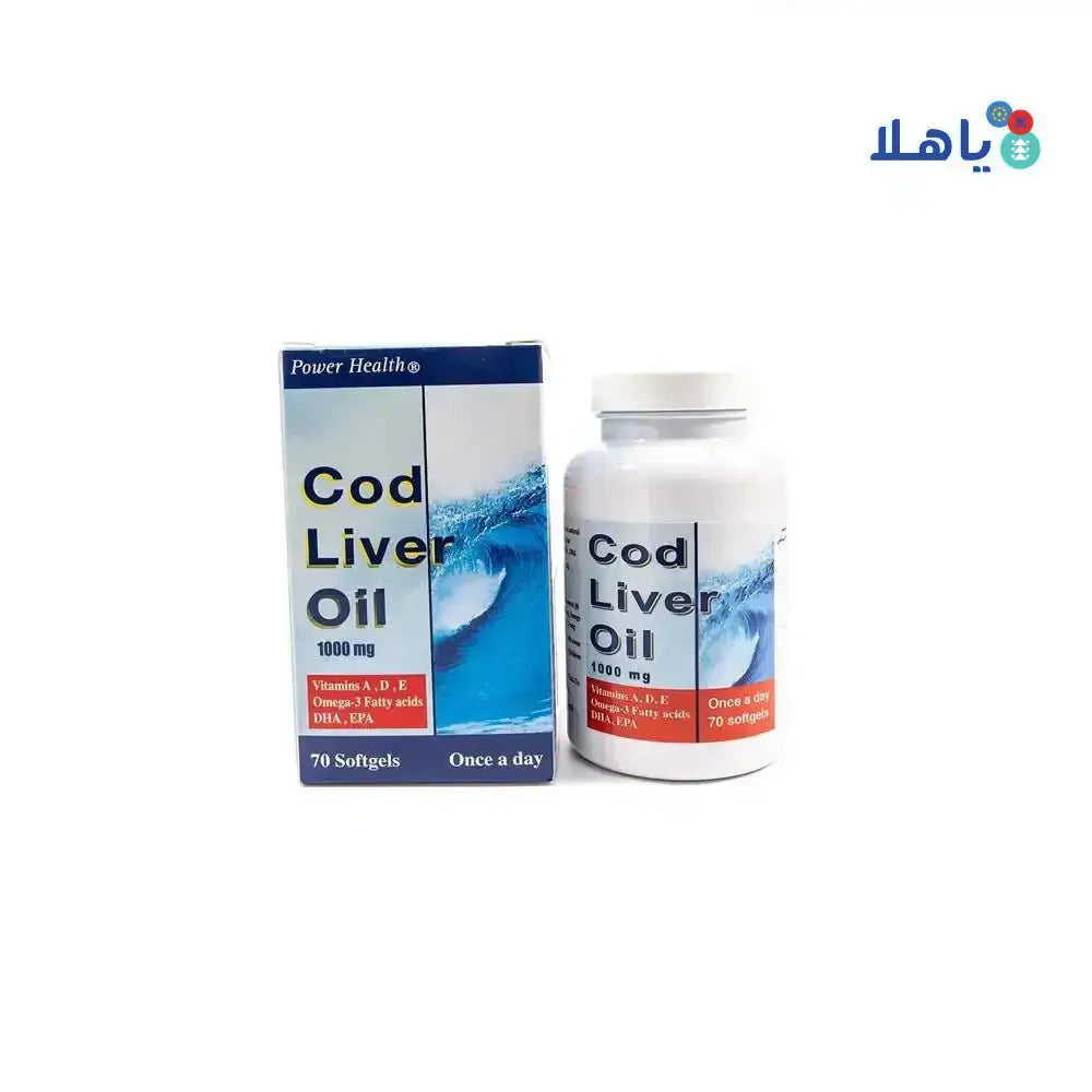 POWER HEALTH - POWER HEALTH COD LIVER OIL 1000MG 70 CAP* - Pharmazone - 