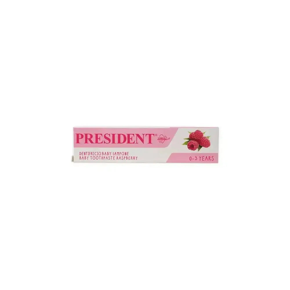 President - President Baby 0 - 3 Years Raspberry Toothpaste 30ml - Pharmazone - 