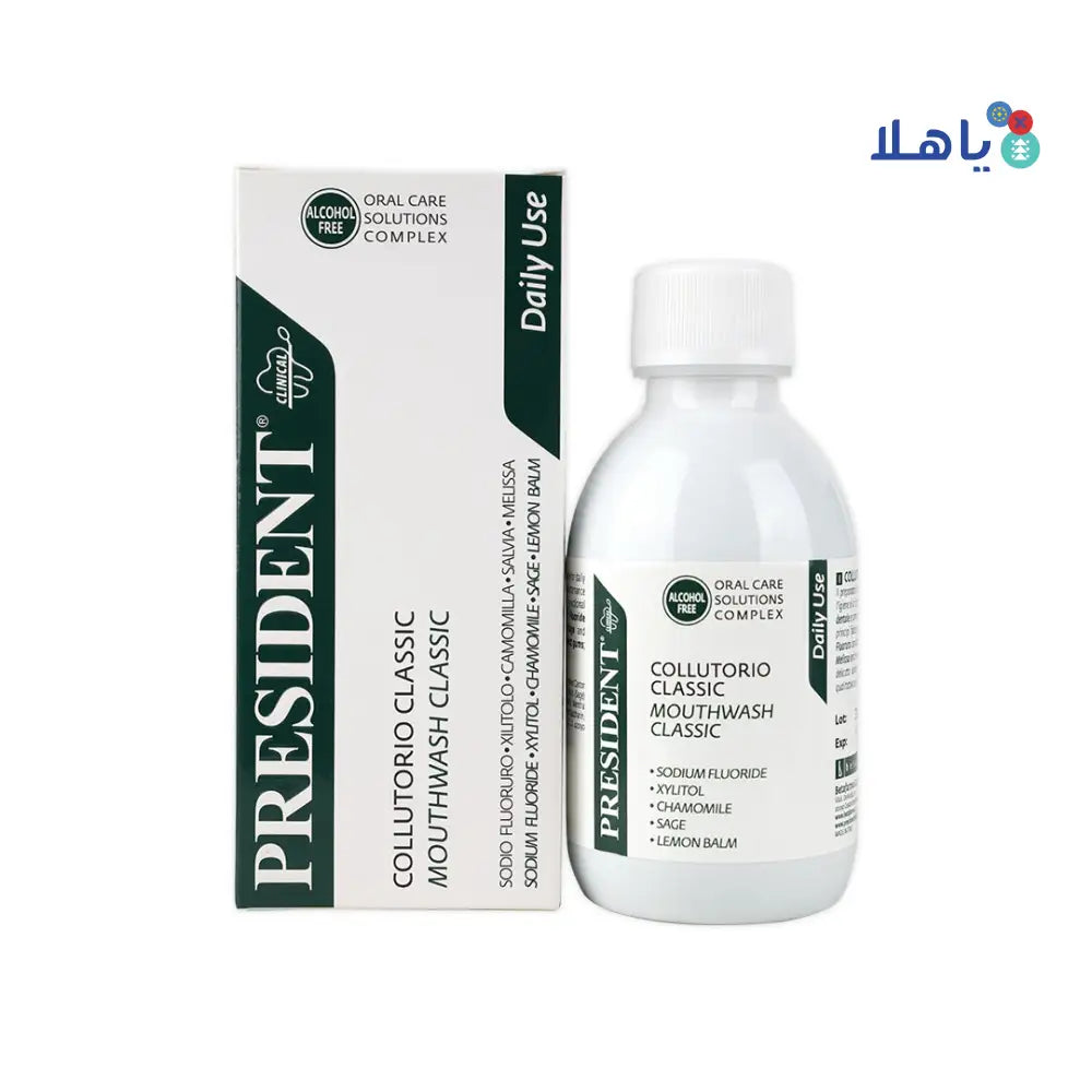 President Classic Daily Use Mouthwash 200ml