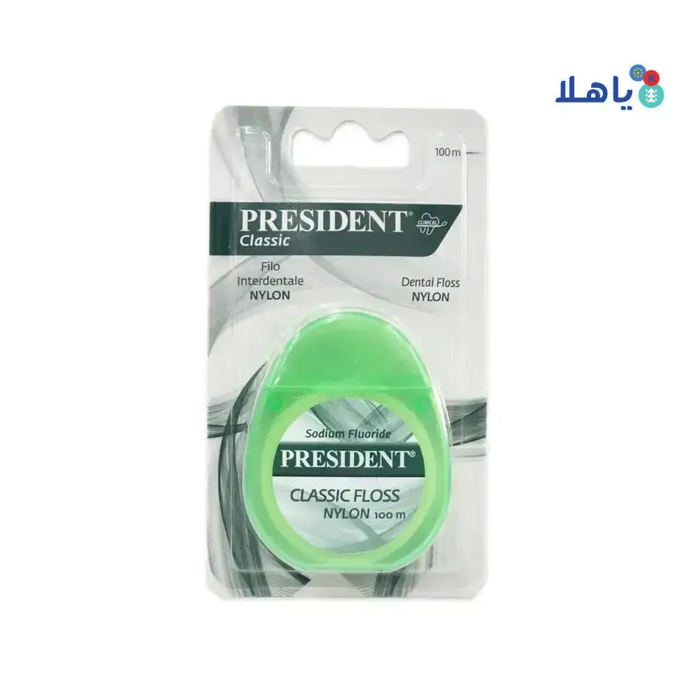 President - PRESIDENT CLASSIC FLOSS NYLON SODIUM FLUORIDE 100M - Pharmazone - 