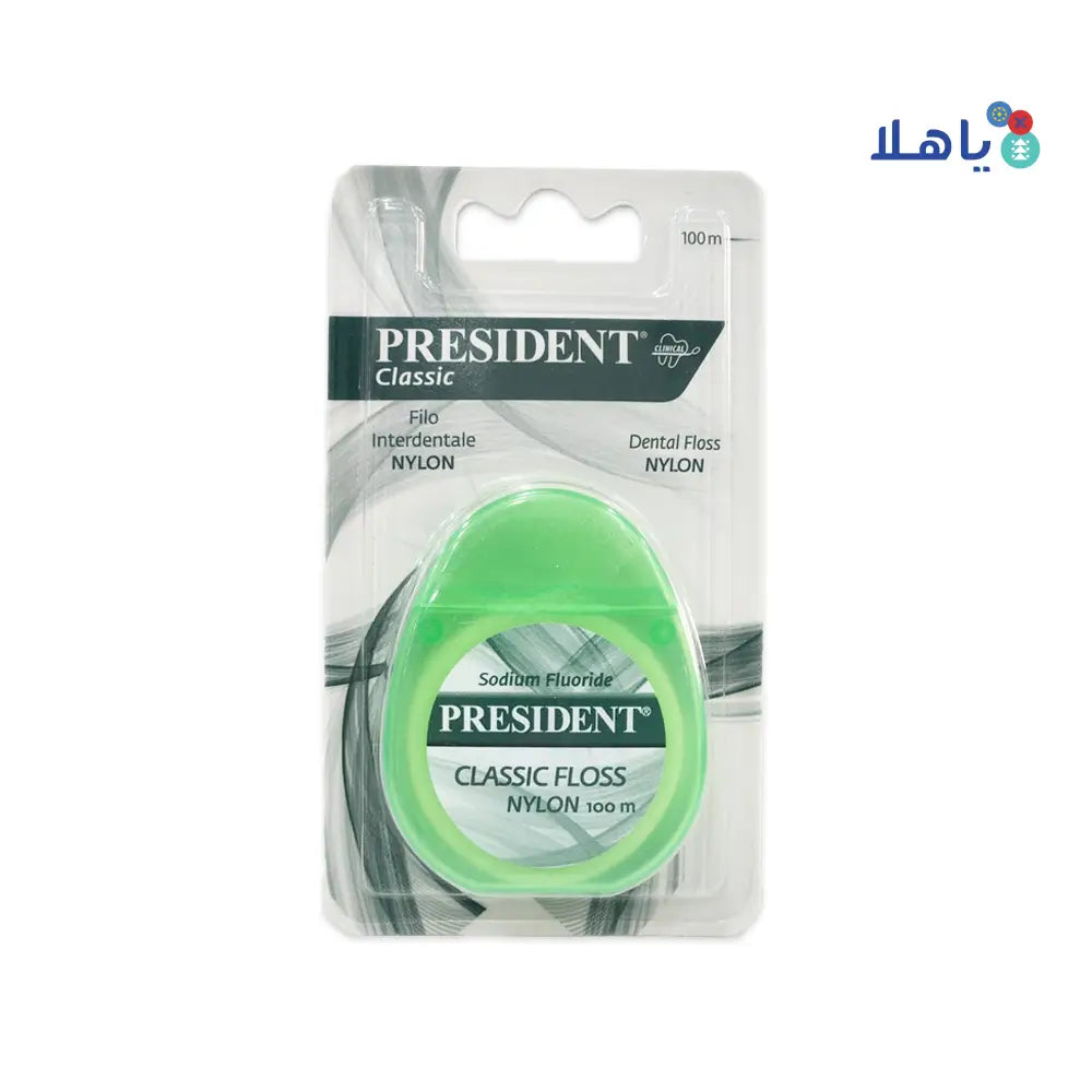 PRESIDENT CLASSIC FLOSS NYLON SODIUM FLUORIDE 100M