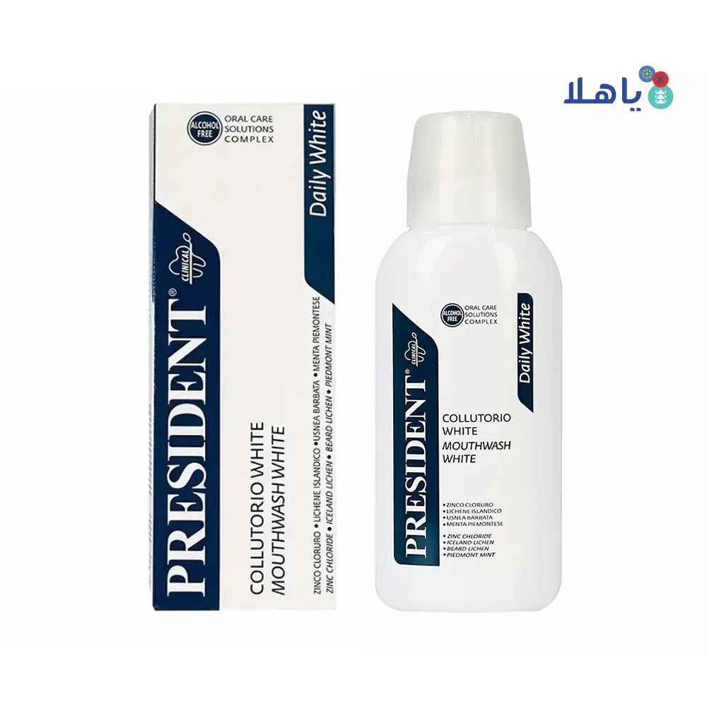 PRESIDENT DAILY WHITE MOUTHWASH 250ML