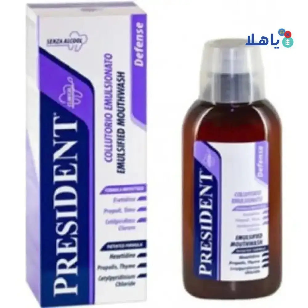 President - PRESIDENT DEFENSE PURE BREATH EMULSIFIED MOUTHWASH 250ML - Pharmazone - 