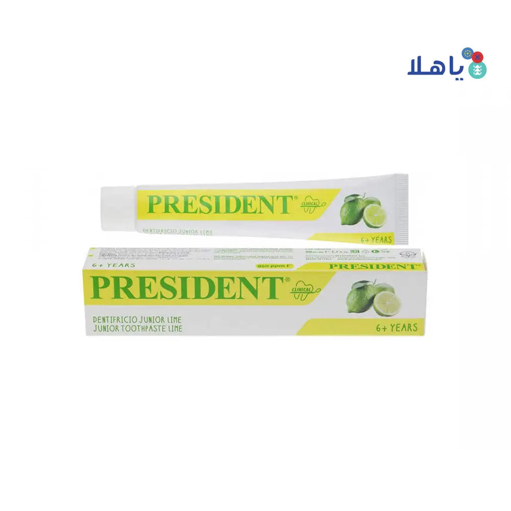 President Junior 6+ Lime Toothpaste 50ml