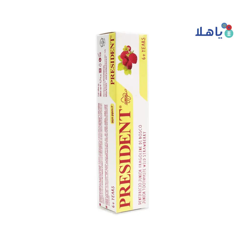 President Junior 6+ Wild Strawberry Toothpaste 50ml