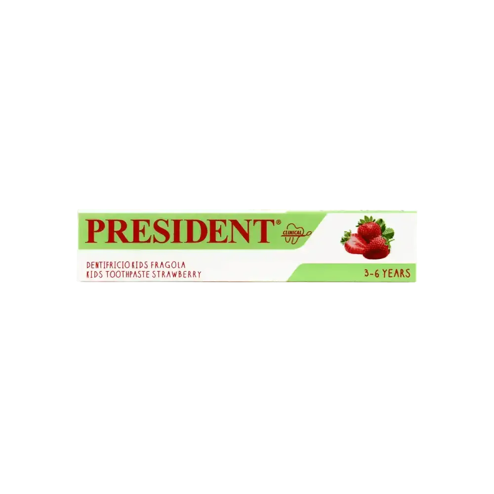 President - President Kids 3 - 6 Years Strawberry Toothpaste 50ml - Pharmazone - 