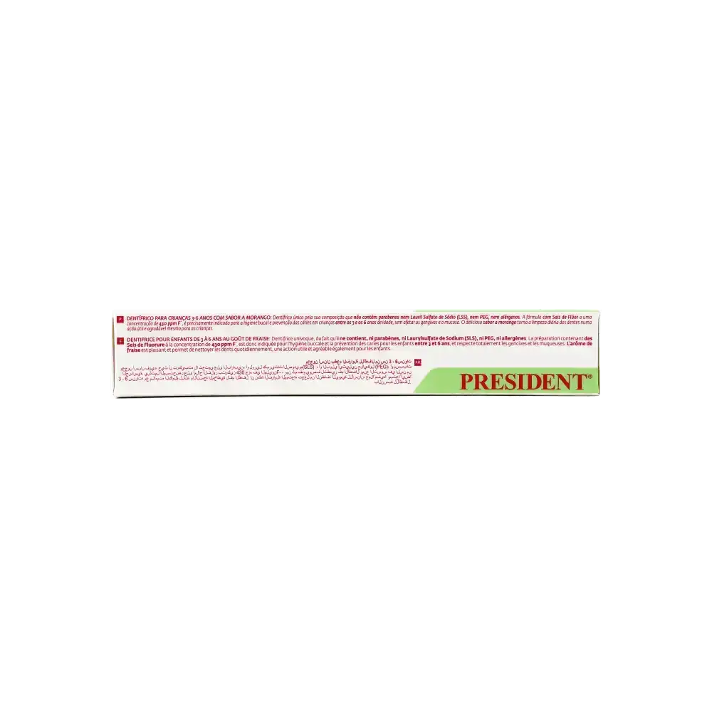 President - President Kids 3 - 6 Years Strawberry Toothpaste 50ml - Pharmazone - 