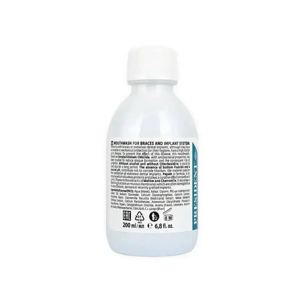 President - President Ortho - Implant Daily Clean Mouthwash 200ml - Pharmazone - 