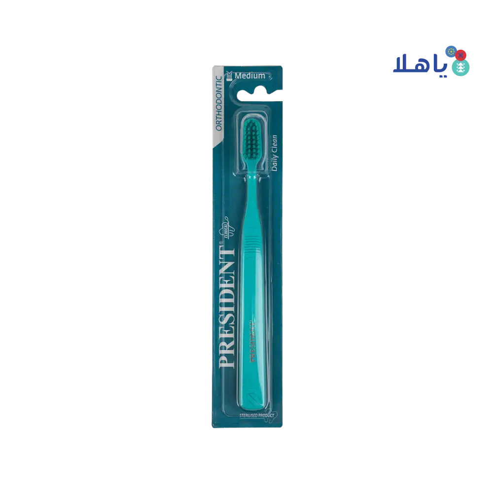 President Orthodontic Medium Toothbrush