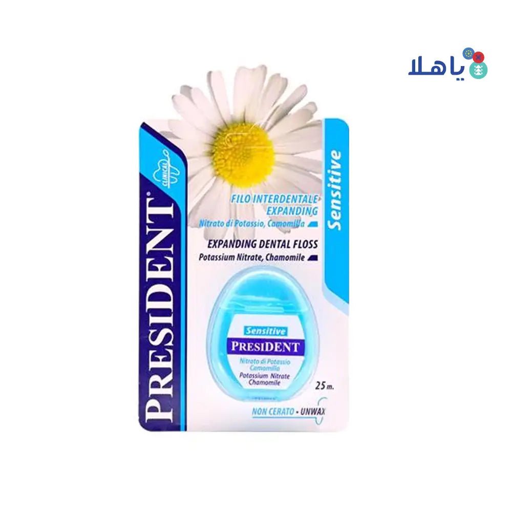 President - President Sensitive Dental Floss Expanding 50m - Pharmazone - 