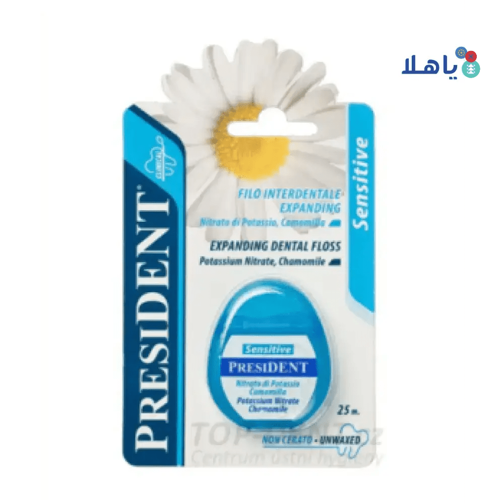 President - PRESIDENT SENSITIVE EXPANDING DENTAL FLOSS 25MT - Pharmazone - 