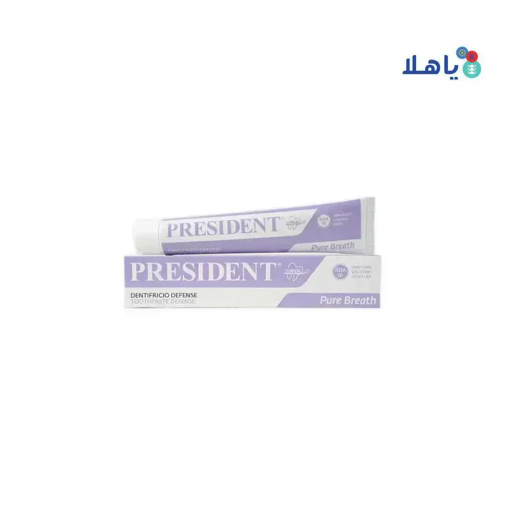 President - President Pure Breath Defense Toothpaste 75ml - Pharmazone - 