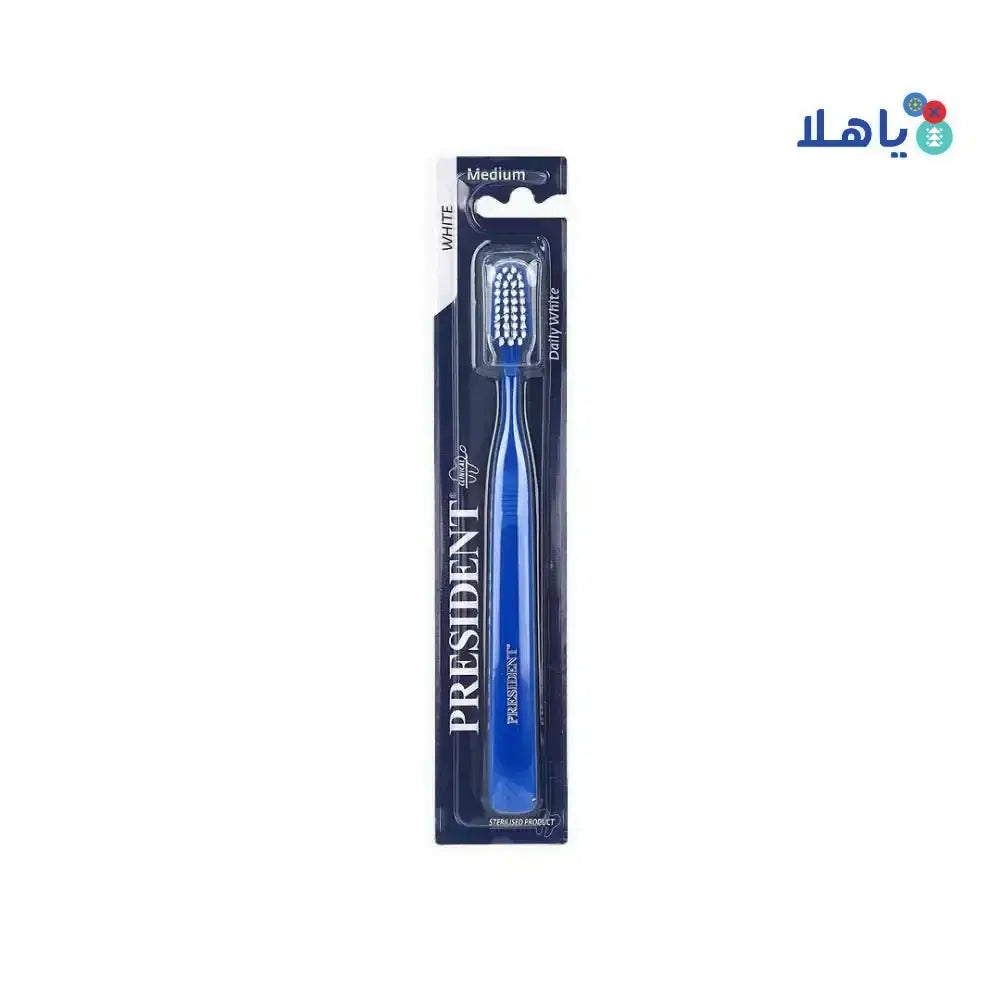 President - President White Medium Toothbrush - Pharmazone - 