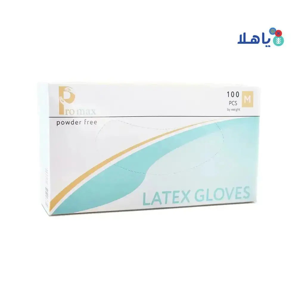 PROMAX - Promax Latex Examination Gloves 100 Pcs Power Free Size - M - Pharmazone - 