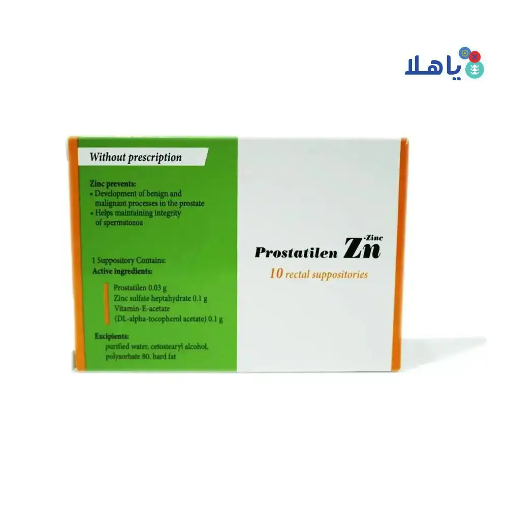 PROSTATILEN - PROSTATILEN ZINC 0.03G 10 RECTAL SUPPOSITORIES - Pharmazone - 