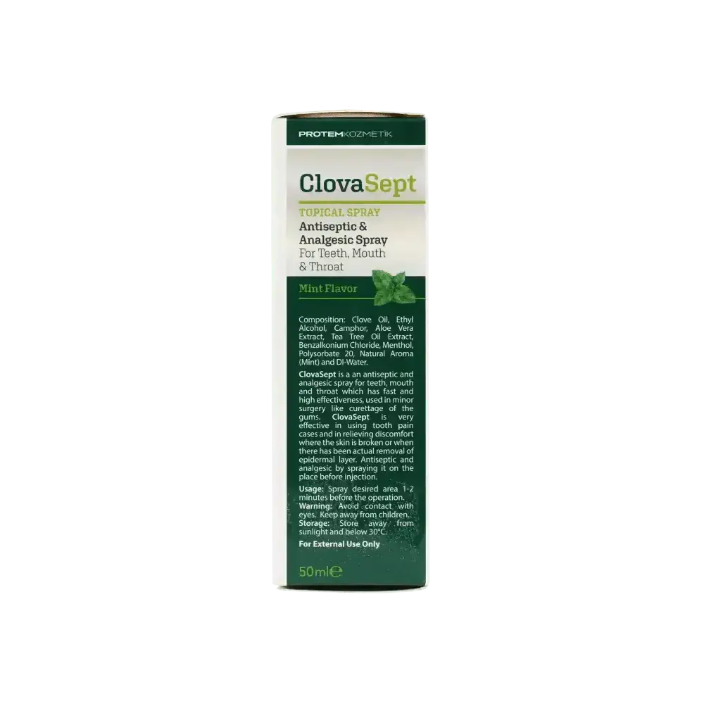 PROTEM KOZ - PROTEM KOZMETIK CLOVA SEPT TOPICAL SPRAY 50ML - MINT FLAVOR - Pharmazone - 