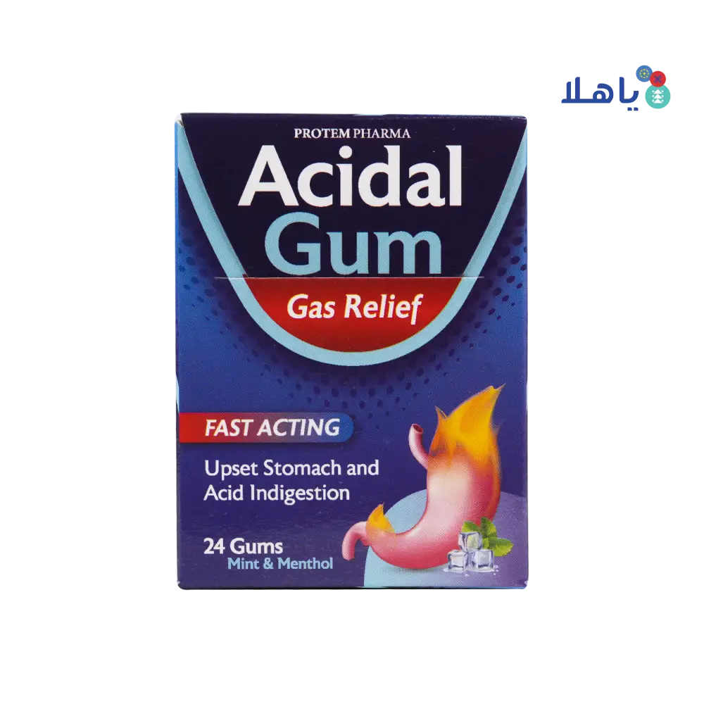 Protem Pharma Acidal Gas Relief 24Gums
