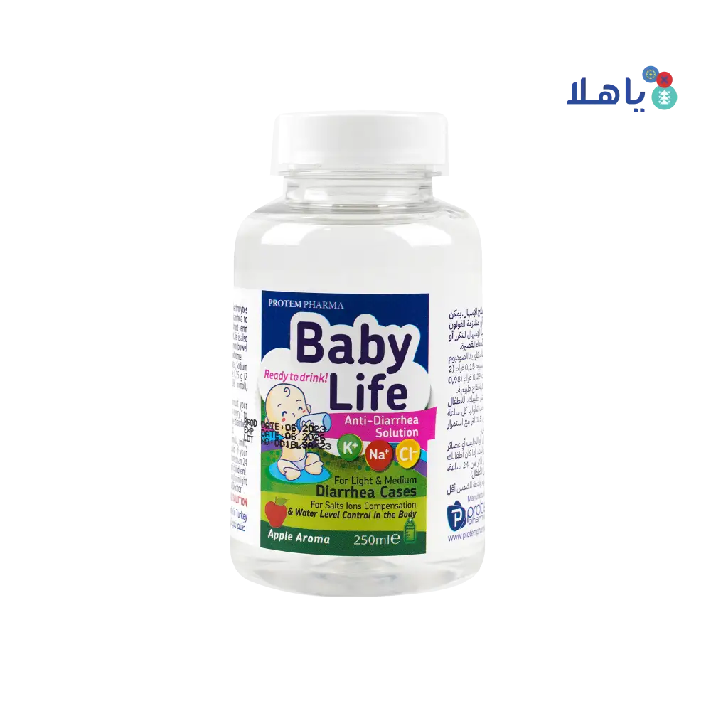 Protem Pharma Baby Life Anti-Diarrhea Sol 250ml -Apple Aroma