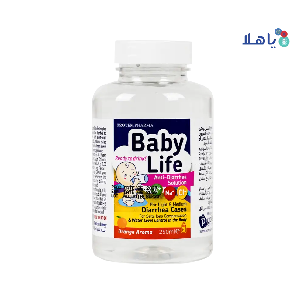 Protem Pharma Baby Life Anti-Diarrhea Sol 250ml-Orange Aroma