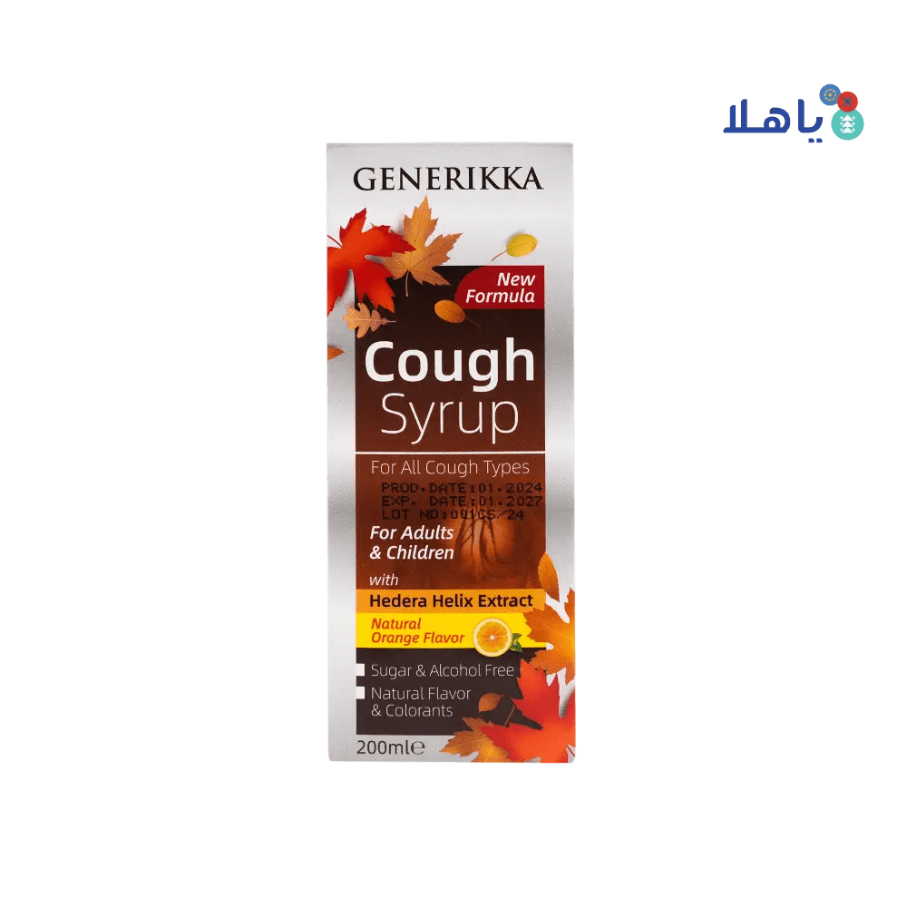 PROTEM PHARMA - Generikka Cough Syrup 200Ml - Orange Flavor - Pharmazone - 