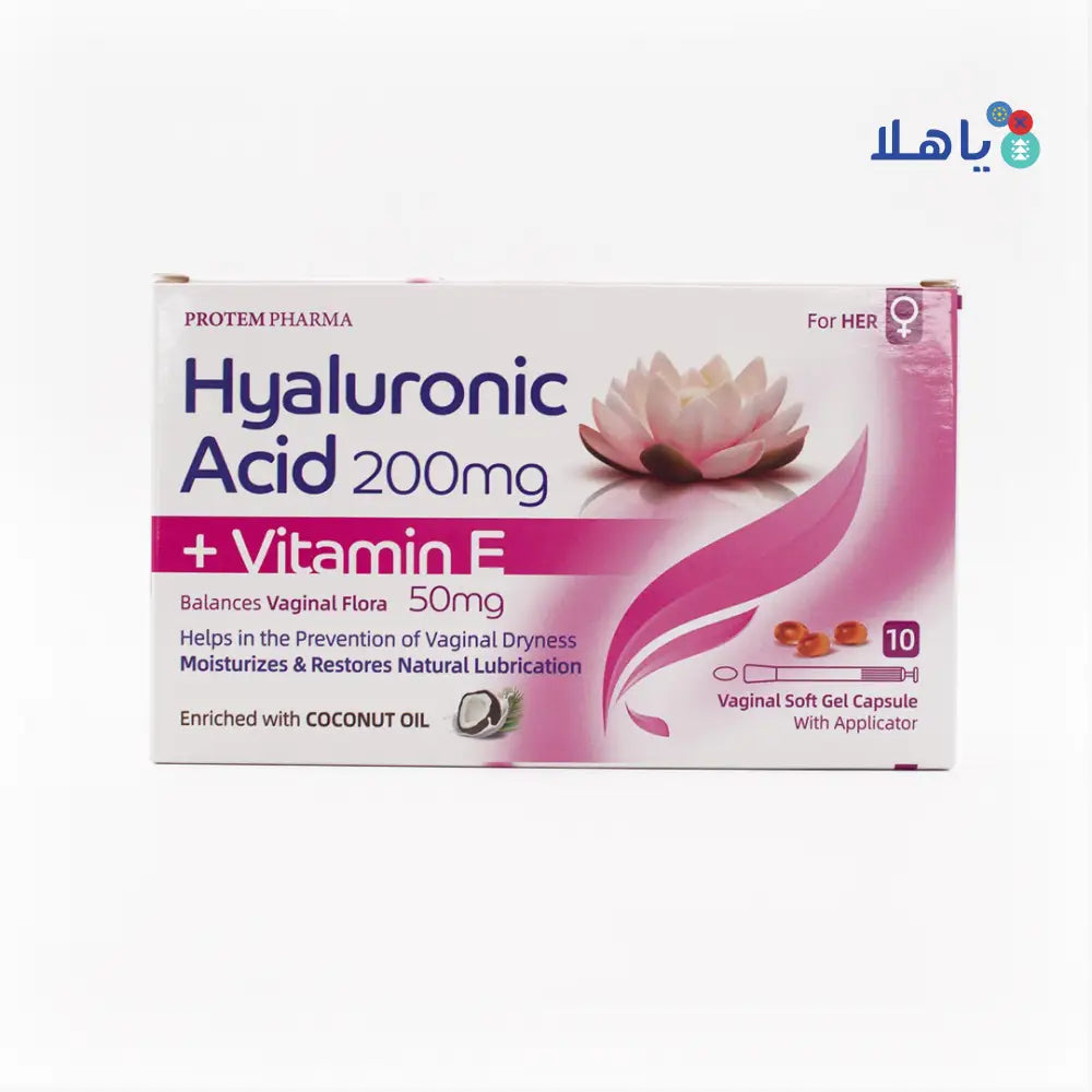 PROTEM PHARMA HYALURONIC ACID 200MG VIT-E 50MG 10 SOFT GEL