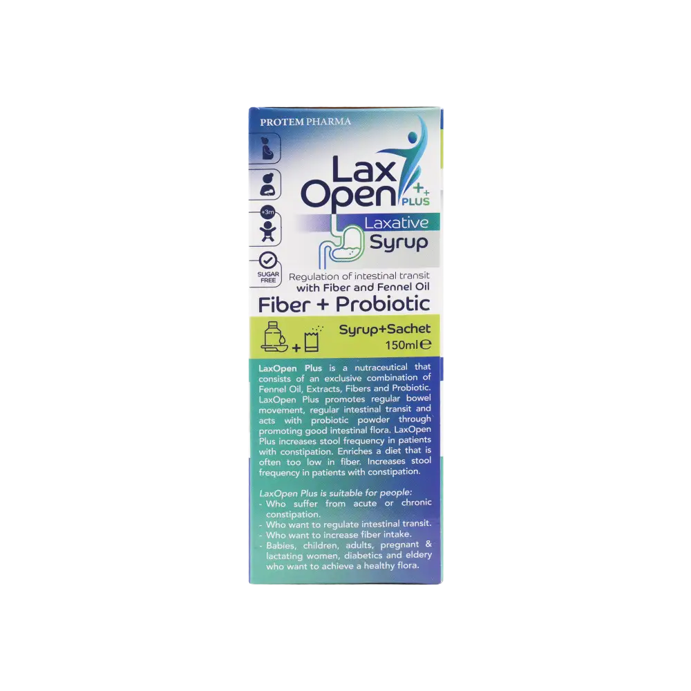 PROTEM PHARMA LAXOPEN PLUS LAXATIVE SYRUP 150ML