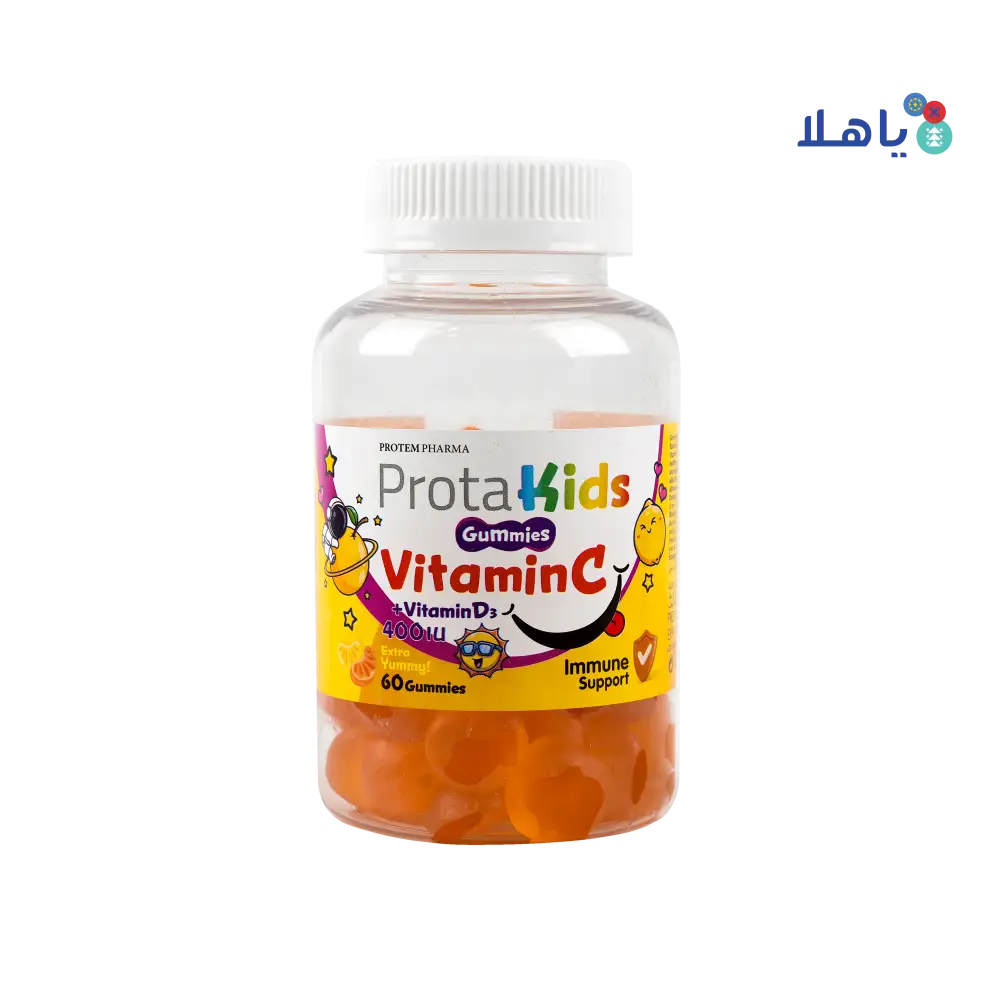 Protem Pharma Prota Kids Vitamin C +Vit D3 400iu 60Gummies