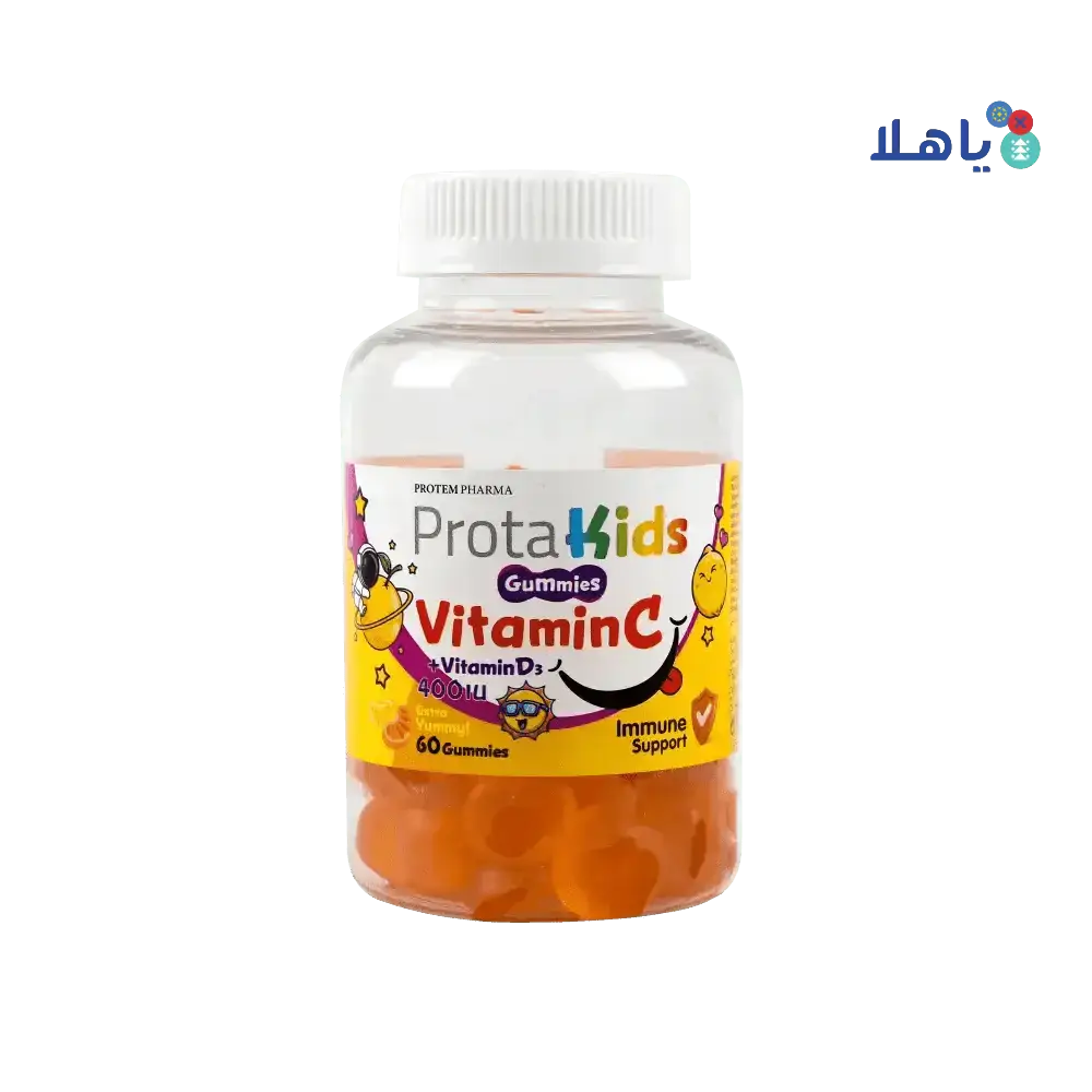 PROTEM PHARMA - Protem Pharma Prota Kids Vitamin C +Vit D3 400iu 60Gummies - Pharmazone - 