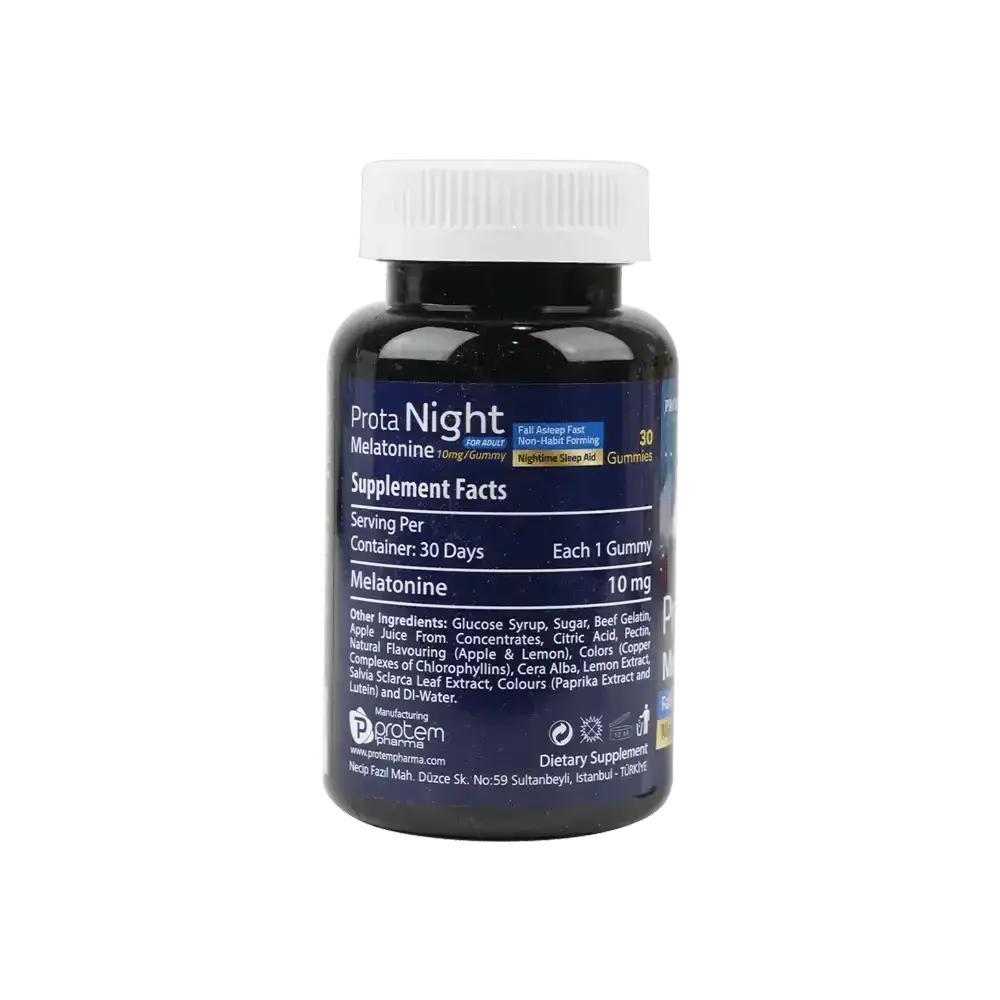 PROTEM PHARMA - Protem Pharma Prota Night ForAdult Melatonine 10mg 30Gummies - Pharmazone - 